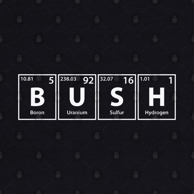 Bush (B-U-S-H) Periodic Elements Spelling by cerebrands